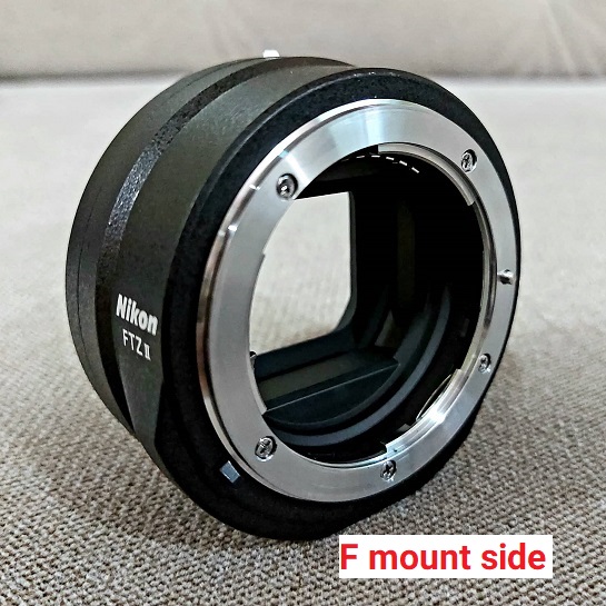 Nikon FTZ II adapter review - F mount side