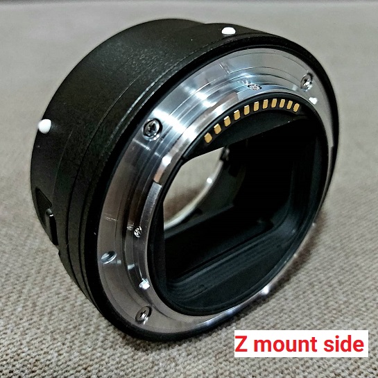 Nikon FTZ II adapter review - Z mount side